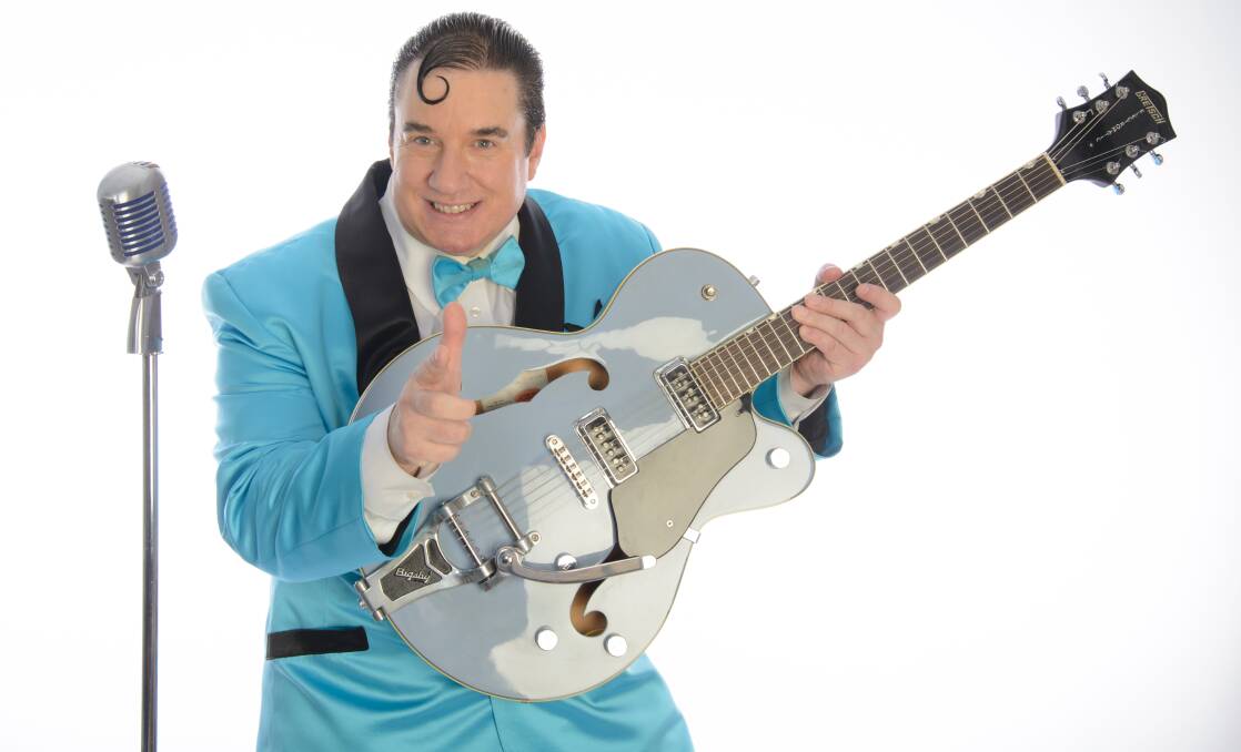 GO CAT GO: Bill Culp plays the King of Rockabilly, Carl Perkins, in the Sun Records All-Stars show coming to the Commercial Club, Albury.