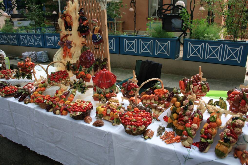 The fruits of Céret ... taking pride of place at the town's cherry festival.