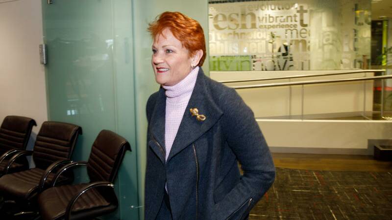Pauline Hanson. Photo: AAP Image/Peter Mathew