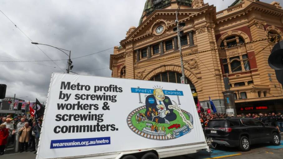 RTBU launches Anti-Metro campaign during a bitter pay dispute. Photo: Jason South