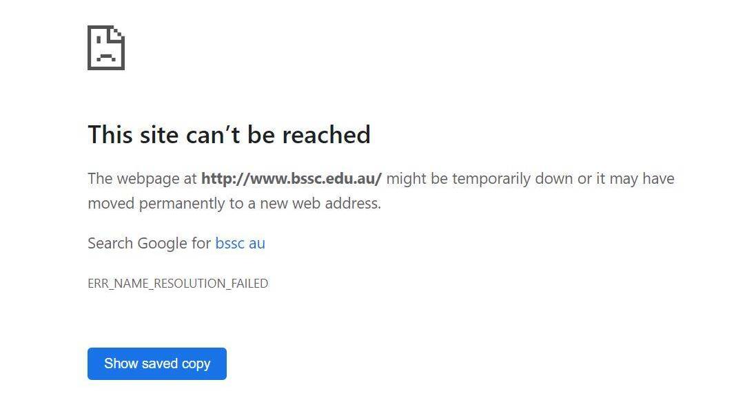  Bendigo Senior Secondary College's website has been down as a result of the issues.
