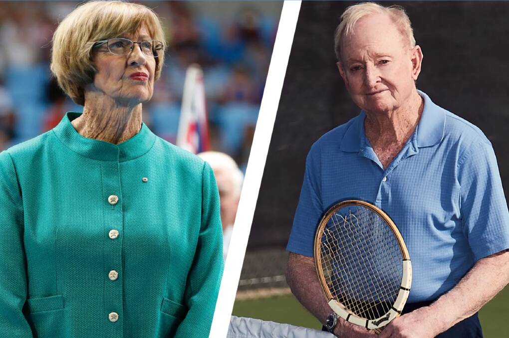 Margaret Court and Rod Laver. Photo: AP, Saughn and John