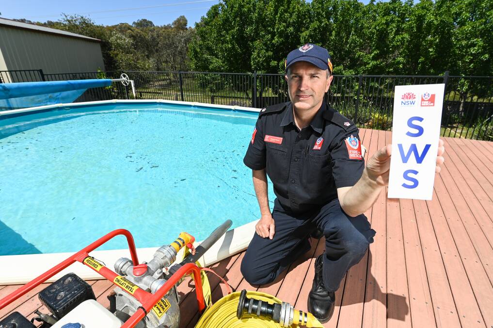 PREPARED: Inspector Frank Finlay is calling on residents in the Albury area to register for the Static Water Supply program ahead of bushfire weather. Picture: MARK JESSER