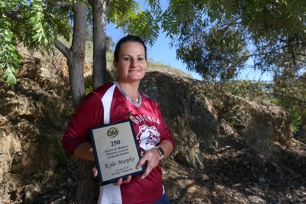MILESTONE: Wodonga Bulldogs' stalwart Kylie Murphy has been made a life member of the Ovens and Murray league. Picture: TARA TREWHELLA