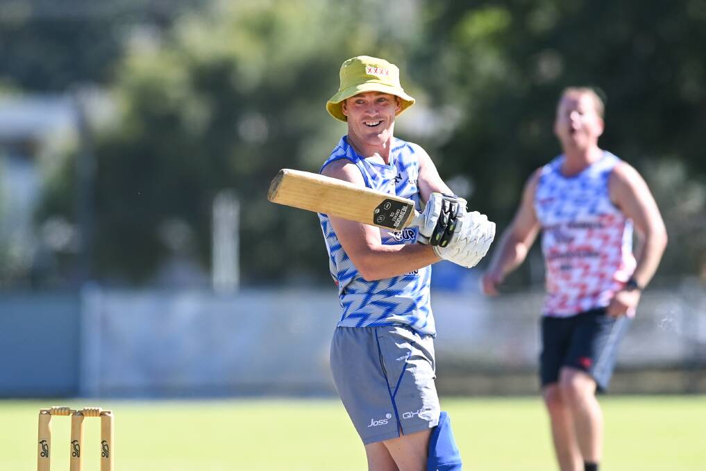 TOP EFFORT: Albury Cricket Club's Kade Brown steps up to bat during the Multiple Sclerosis Awareness Cricket Day, which raised over $6000 for MS Australia. Picture: MARK JESSER