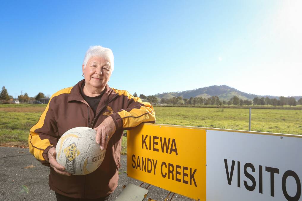 LOYAL HAWK: Kerr is in her 55th year of serving the Kiewa Sandy-Creek netball club and has held the role of netball president for over 30 years.