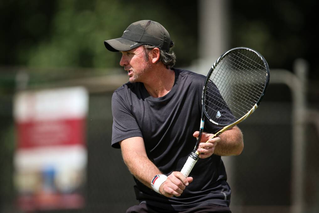 HOME COURT VICTORY: Albury tennis coach Jade Culph took out the men's AMT doubles under lights alongside partner Patrick Fitzgerald of Melbourne at this year's Albury Easter Tournament. Picture: JAMES WILTSHIRE
