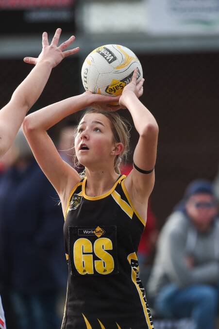 EYES ON THE PRIZE: 17-year-old Ellie Owen was awarded Barnawartha's A-grade best and fairest award after impressing in her first senior netball season with the Tigers.