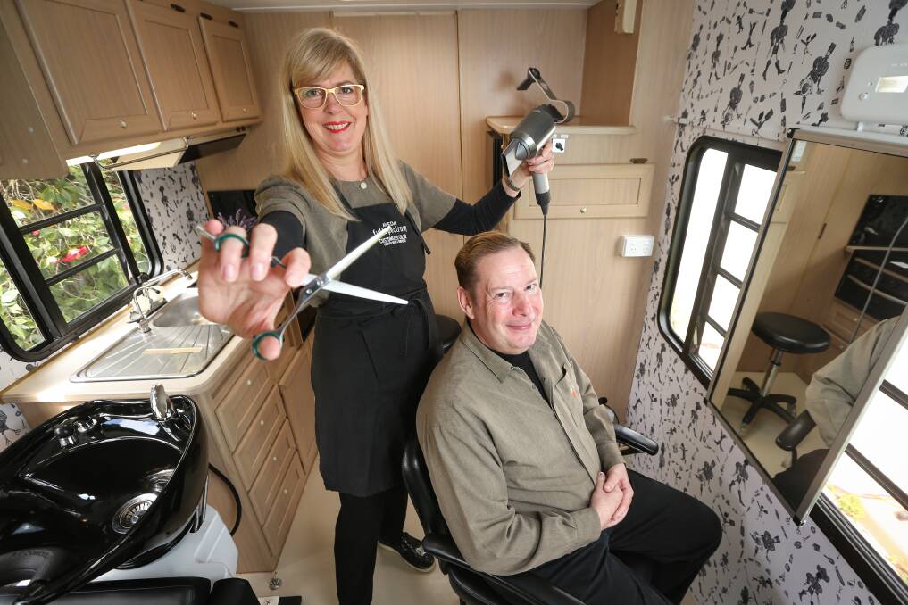 MAKEOVER: Albury's Sanctuary Salon and Spa owners Karen and Stuart Cloake have an alternative for clients with their new mobile salon. Pictures: JAMES WILTSHIRE