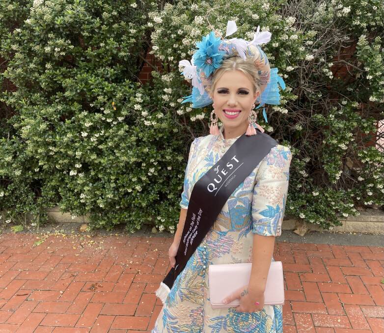 STYLE ON DISPLAY: Jindera's Chelsea Collins was crowned Lady of the Day during the Wodonga Gold Cup Fashions on the Field after wowing judges.