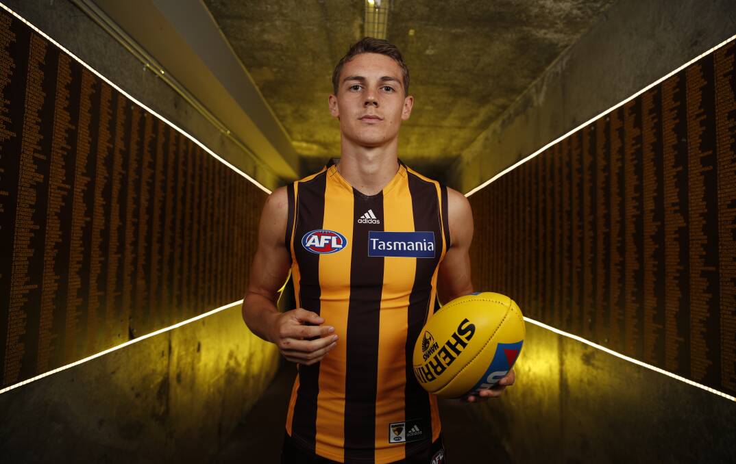 DETERMINED: Former Murray Bushranger Harry Jones had his first taste of AFL during the unique COVID season. Picture: HAWTHORN FOOTBALL CLUB