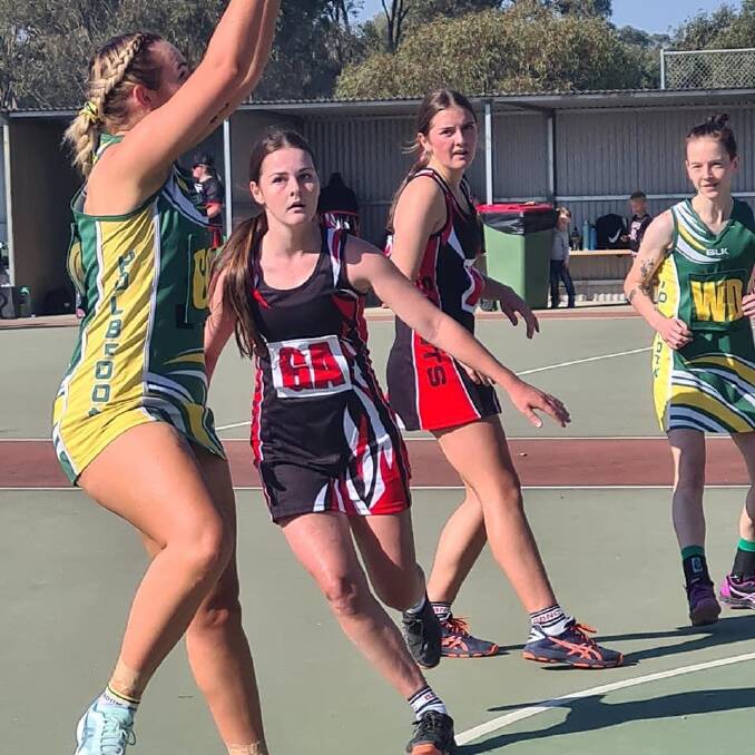 Brock-Burrum youngster Lani Wall had a standout game in goald-atack on Saturday.