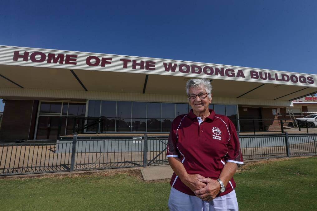 BULLDOG THROUGH AND THROUGH: After joining Wodonga Bulldogs when she was 18-years-old, 2021 marks 60 years of volunteering at the club for Doreen Russell. Picture: TARA TREWHELLA