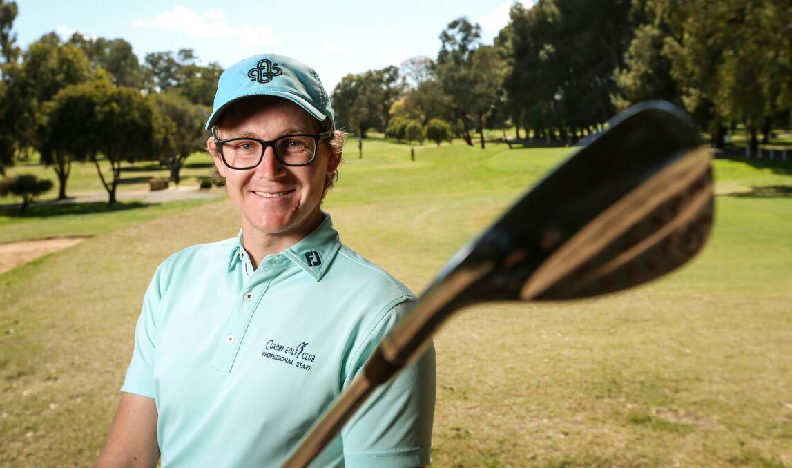 LOVE OF GAME: Corowa Golf Club professional James Gordon recently shot an incredible 10-under par 62 at Tocumwal. Picture: JAMES WILTSHIRE