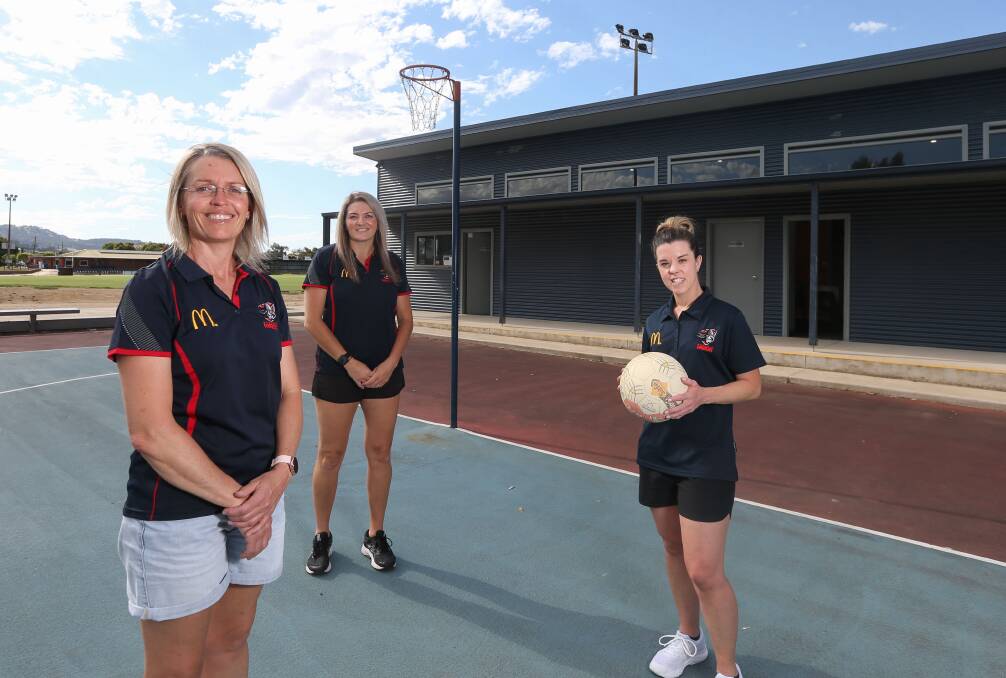 TEAMWORK: Jodie House, Haley O'Neill and Lisa Bradshaw have been appointed coaching roles with Raiders in 2021. Picture: TARA TREWHELLA