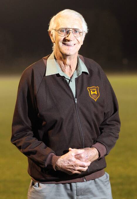 DEDICATION: Walla life member and long time Hume league president Merv Wegener has been nominated for the NSW Australian Football Hall of Fame for his many years of hard work and dedication to football in the region.