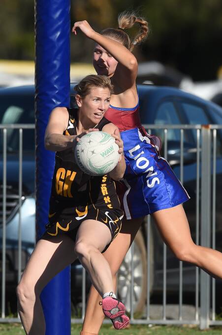 GAME CHANGER: Long-time Osborne defender Sara Schneider was a standout for the Tigers in their top of the table clash against Jindera in Osborne on Saturday.