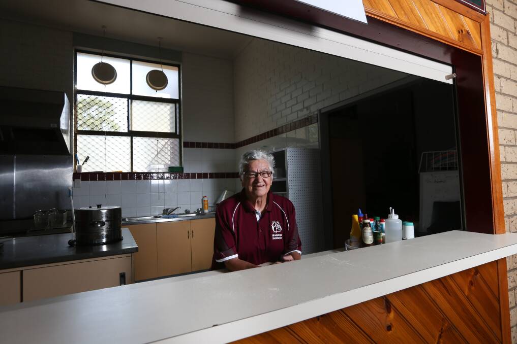 Doreen Russell in the Wodonga Bulldogs' kitchen. Picture: TARA TREWHELLA