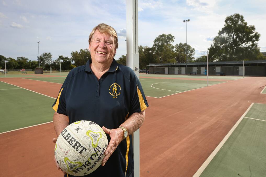 QUEEN OF THE COURT: Albury Netball Association life member Marg Whittaker reflects on many years of volunteer work ahead of milestone birthday. Picture: JAMES WILTSHIRE
