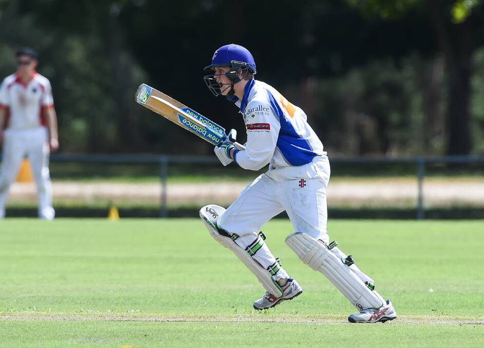 GOOD DAY OUT: Yackandandah's Cameron Evans made 77 runs for the Roos in their victory against Howlong in Howlong on Saturday.