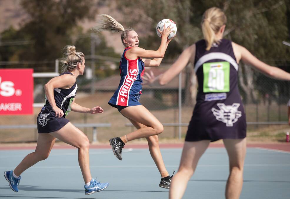 LONG TIME COMING: Wodonga Raiders' defender Alissa Donaldson helped her side to their first win against Yarrawonga since 2005. Picture: JAMES WILTSHIRE