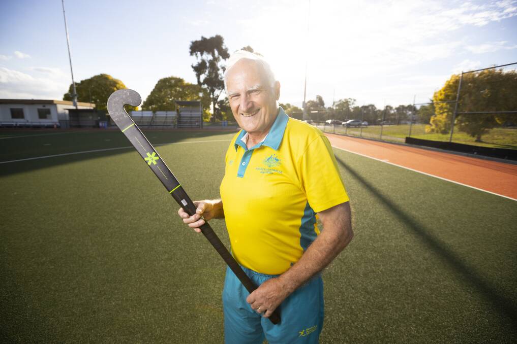 THE DREAM: Hockey Albury Wodonga stalwart Dennis Martin has been selected in the Australian Masters over 65's men's team. Pictures: ASH SMITH