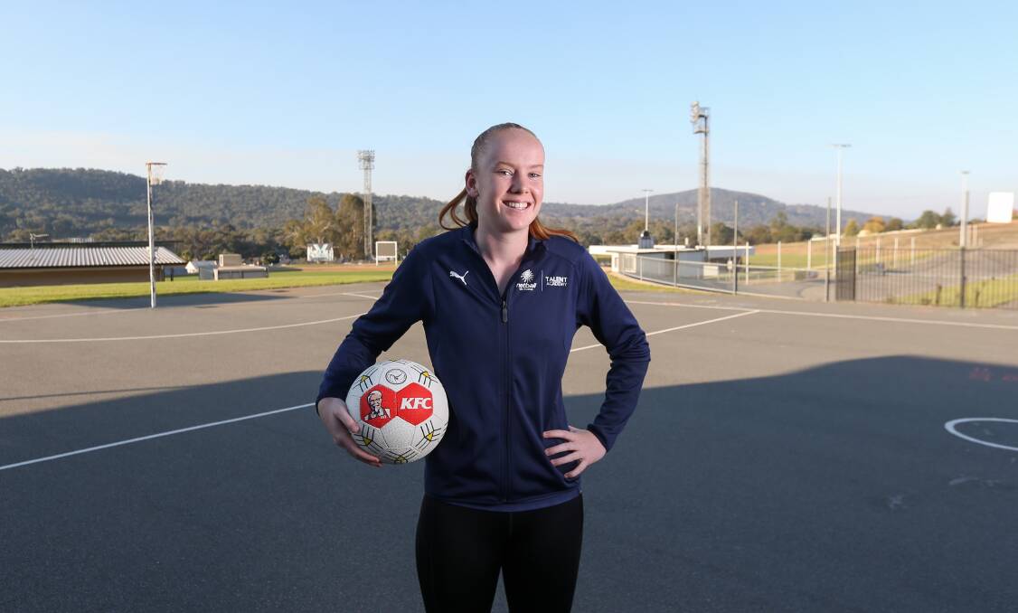 STAR ON THE RISE: Lavington's Grace Hay has been selected in the Netball Victoria under-17 State Development Squad. Picture: TARA TREWHELLA