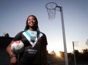 NAME TO WATCH: Christine Oguche is embracing every opportunity that comes her way after joining Lavington this season, also making an appearance for City West Falcons in the Victorian Netball League. Picture: JAMES WILTSHIRE