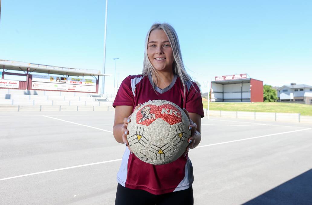 TALENTED YOUNG PUP: Wodonga's Ella Vandermeer has taken out the Bulldogs' A-grade best and fairest award, in what was the 17-year-old's first season of senior Ovens and Murray League netball. Picture: TARA TREWHELLA