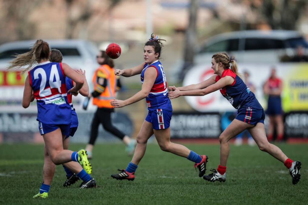 FINALS FEVER: Thurgoona's Beth Knox was named among the best for the Bulldog's in Sunday's semi-final clash against the Wodonga Raiders.
