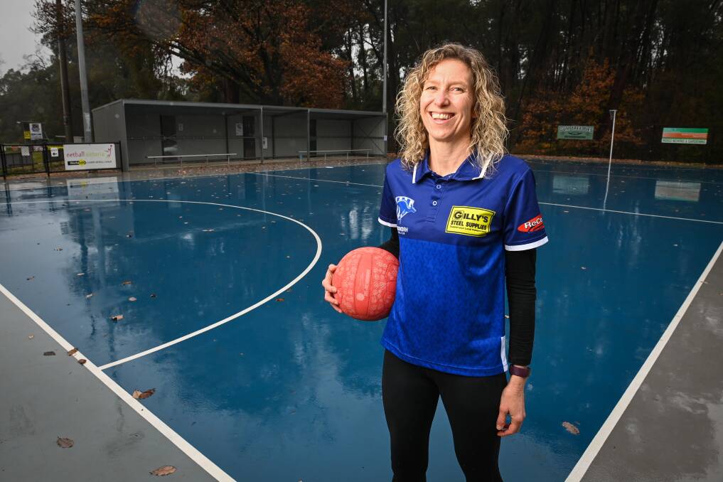 BACK IN BLUE: Four-time Tallangatta League best an fairest winner Rebecca Stamp looks back on her netball career and her success with Yackandandah. Picture: MARK JESSER