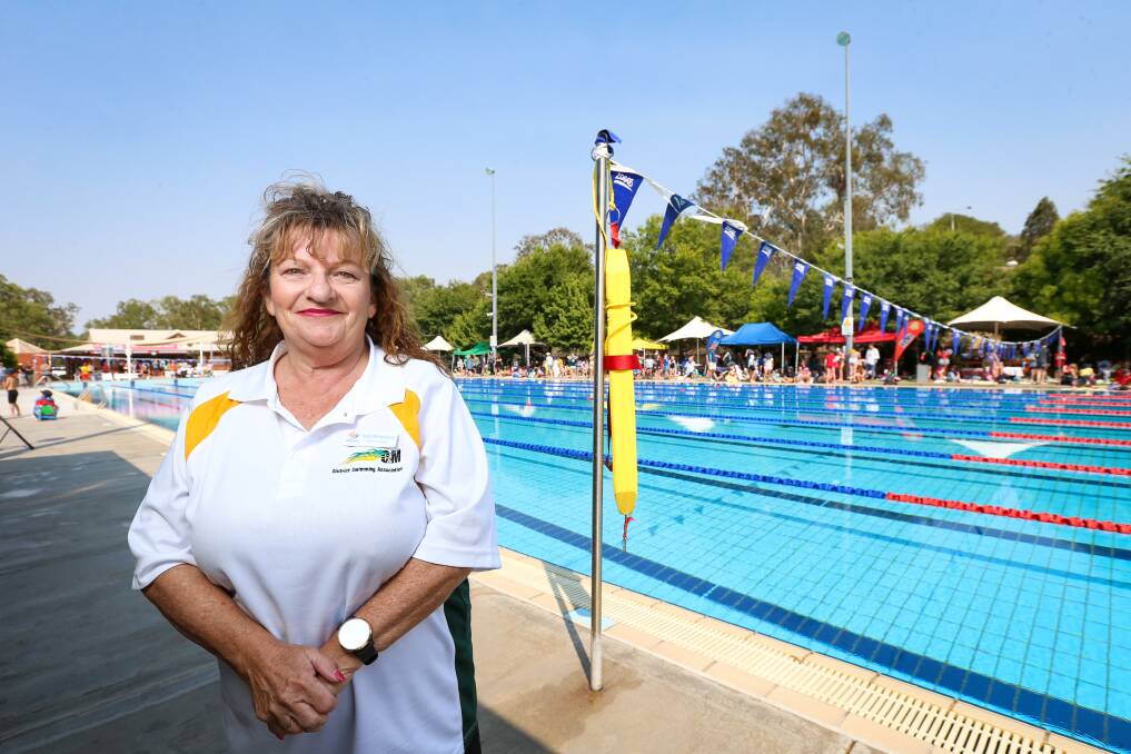 RECOGNITION: Ovens and Murray Swimming Association board member Sally Whitehouse has been nominated for a Victorian Sports Award in the Community Official of the year category. Picture: JAMES WILTSHIRE