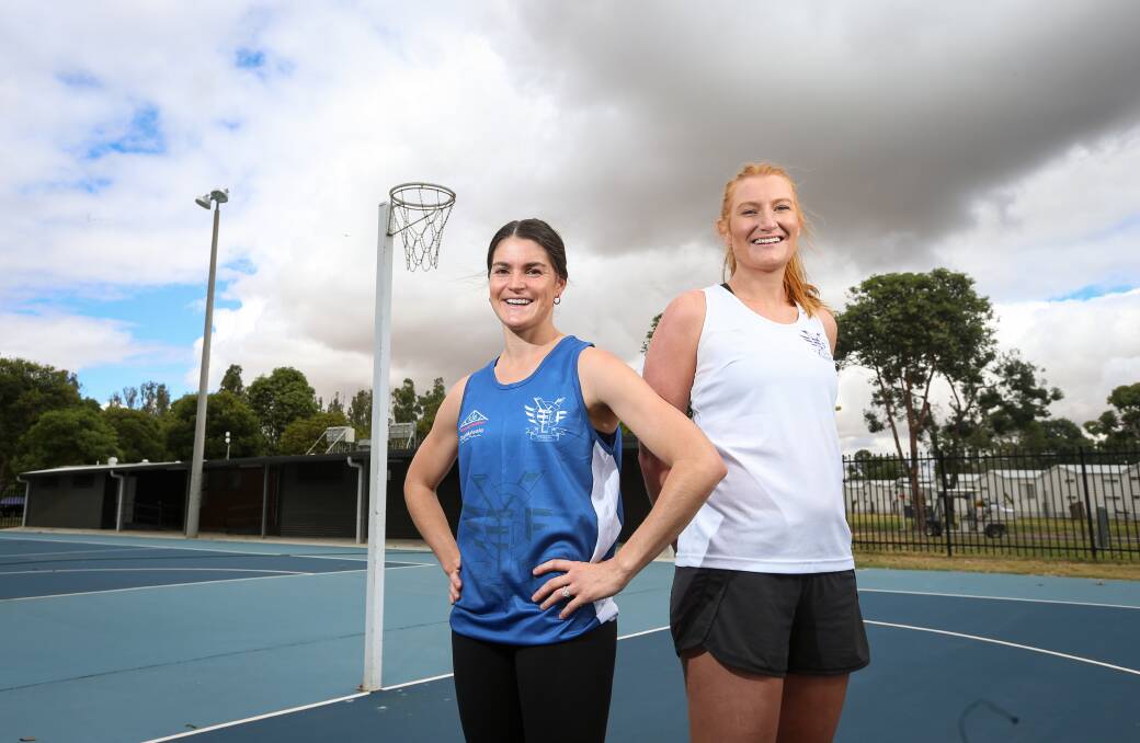 LEADERS: Yarrawonga co-coaches Laura Irvine and Hannah Symes are trying to keep their players motivated throughout the mid-season break.