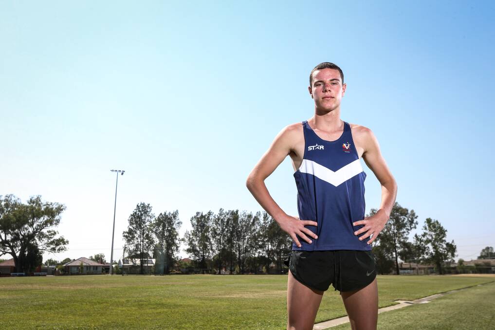 CATCH ME IF YOU CAN: Wangaratta sprint star Jack Boulton has had huge success on the national running stage this year. Picture: JAMES WILTSHIRE