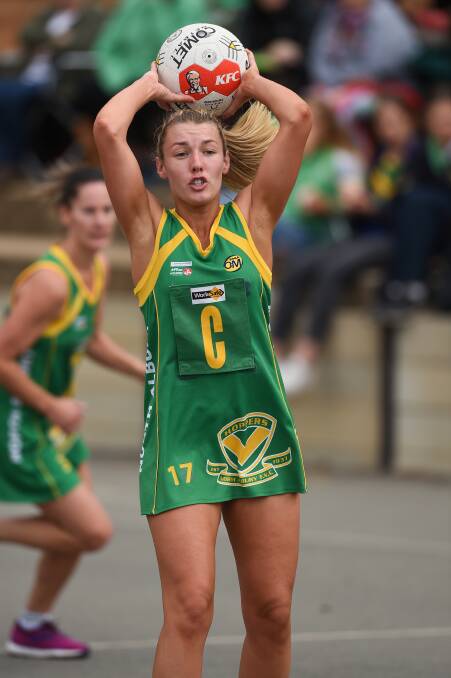 North Albury's Taylah Vogel had a strong game in the midcourt against Corowa Rutherglen on Saturday.