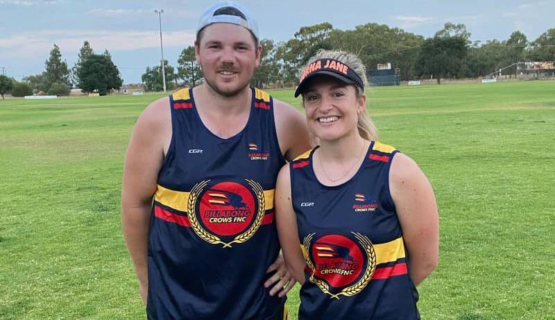 Millie Ferguson and partner Dylan Flanagan have joined the Crows for the 2021 season.