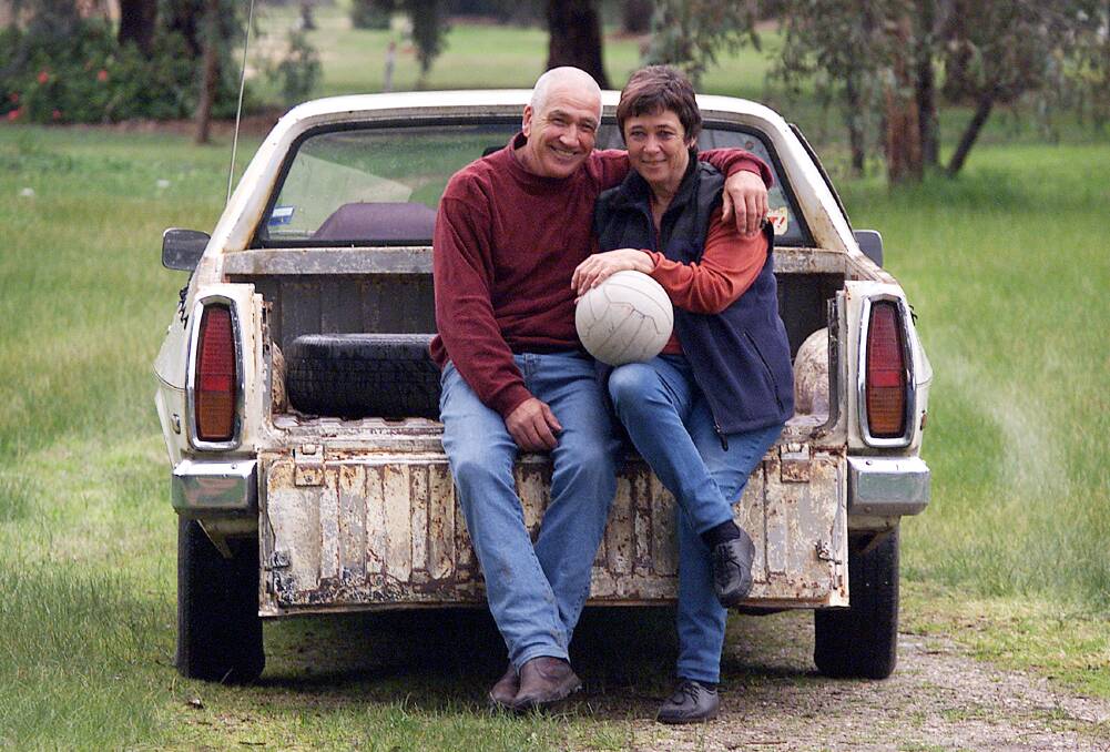 FLASHBACK: Toni Wilson and her husband Chas pictured in Tarrawingee back in 2001, the same time Toni had the job as the Ovens and Murray league's netball president.