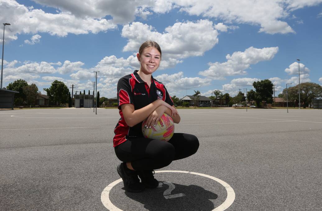 CENTRE STAGE: Wodonga Saints' Bethany White took out the Tallangatta and District Netball Association's 18 and under best and fairest award this season, captaining her side at just 15-years-of-age. Picture: TARA TREWHELLA