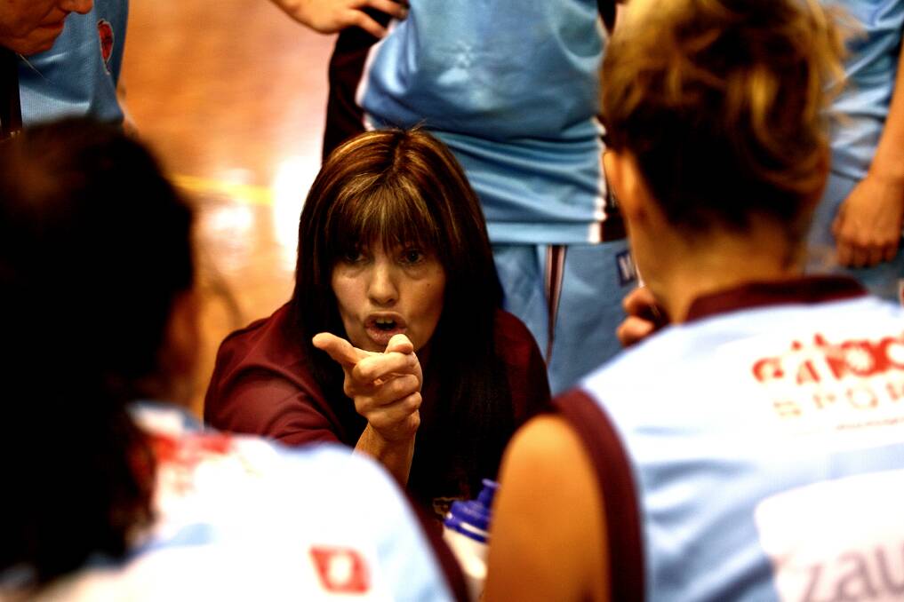 FLASHBACK: Former Lady Bandits' coach Lisa Townsend addresses players in 2011.