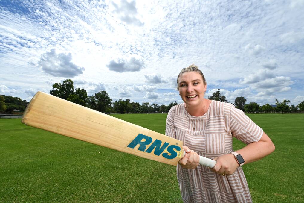 SMASHING CHALLENGES: Rhian Dower is gearing up for this month's MS Awareness Cricket Day to be held at Albury's Billson Park. The 27-year-old mum of two was recently diagnosed with the disease. Picture: MARK JESSER