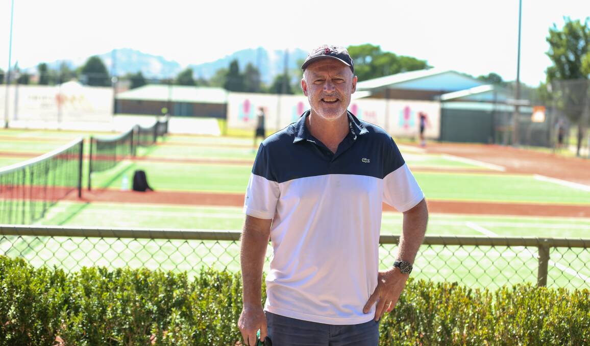 VISITOR: Former Australian Davis Cup captain John Fitzgerald in Wodonga for the Victorian Junior Grasscourt Championships. Pictures: TARA TREWHELLA