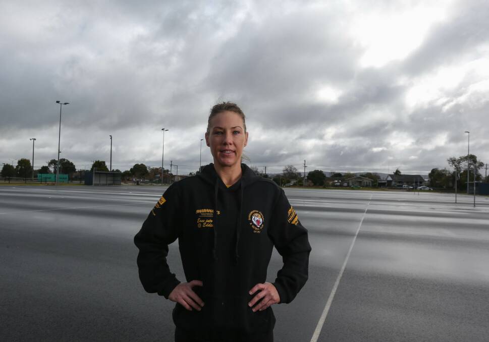 YELLOW AND BLACK: Jo Withers looks back on her ongoing netball career with Barnawartha and how she came to call the border home with her family. Picture: TARA TREWHELLA