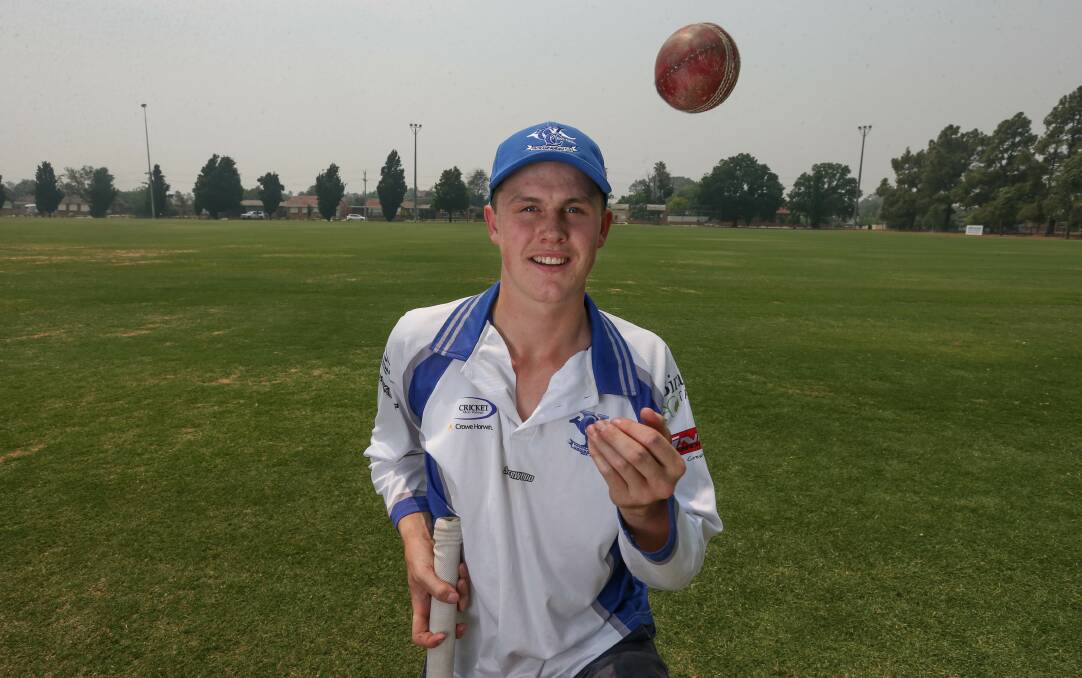 IN FORM: Yackandandah's Cam Evans is leading the way with the bat in the CAW District First Grade competition this season with 211 runs so far.
