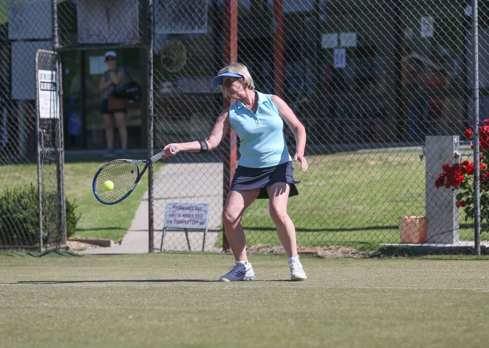 FOREHAND: Chris Essex played a pivotol role in Rouvray's win against Spencer in section one ladies pennant on Tuesday. Picture: TARA TREWHELLA.