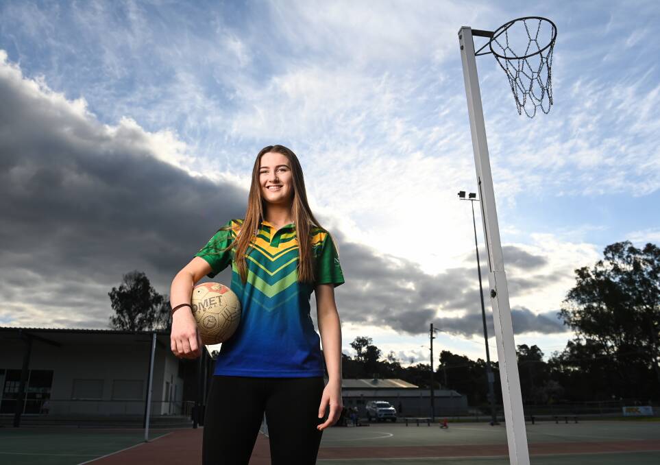 TAKING HER SHOT: North Albury youngster Nat Heagney shot 354 goals in her first A-grade season with the Hoppers this year. Picture: MARK JESSER