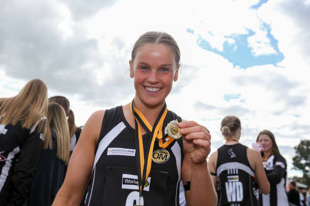 REWARD FOR EFFORT: Wangaratta centre Isabelle Byrne was crowned best on court for her grand final performance against the Roos on Sunday. Picture: TARA TREWHELLA