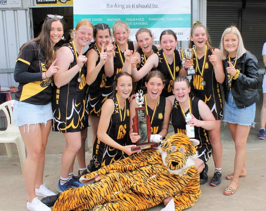 PREMIERS: Last year's 16 and under Hume netball grand final winners Osborne. The junior grade will now be raised to 17 and under for future seasons.