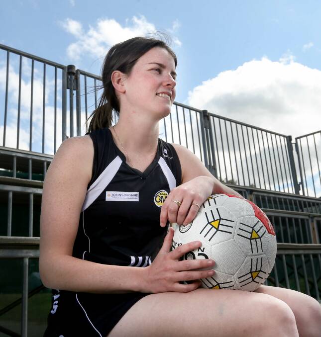 PAYING TRIBUTE: Wangaratta's Chaye Crimmins will have her father Chris in mind when she takes to the court in the grand final this weekend. Picture: TARA TREWHELLA