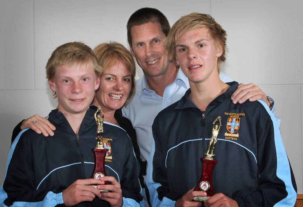 FLASHBACK: Charlie and Abe Spargo after both winning junior best and fairest awards.