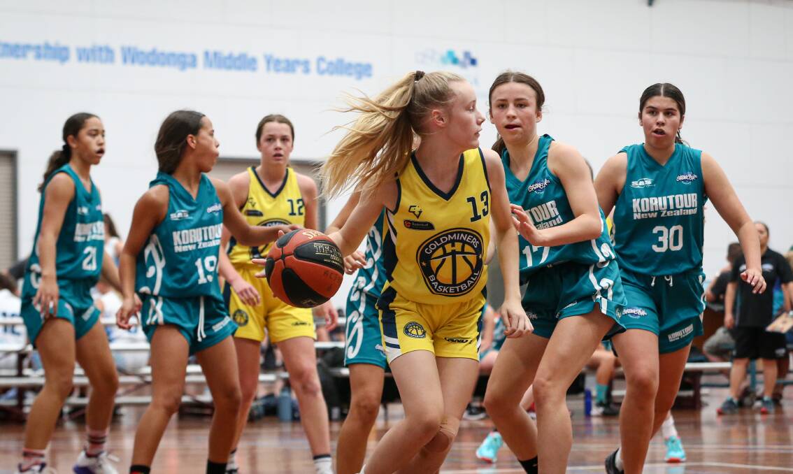 FLASHBACK: Tahli Smith in action for Victorian Goldminers against New Zealand Weka during the 2020 Australian Country Junior Basketball Cup in Albury-Wodonga.